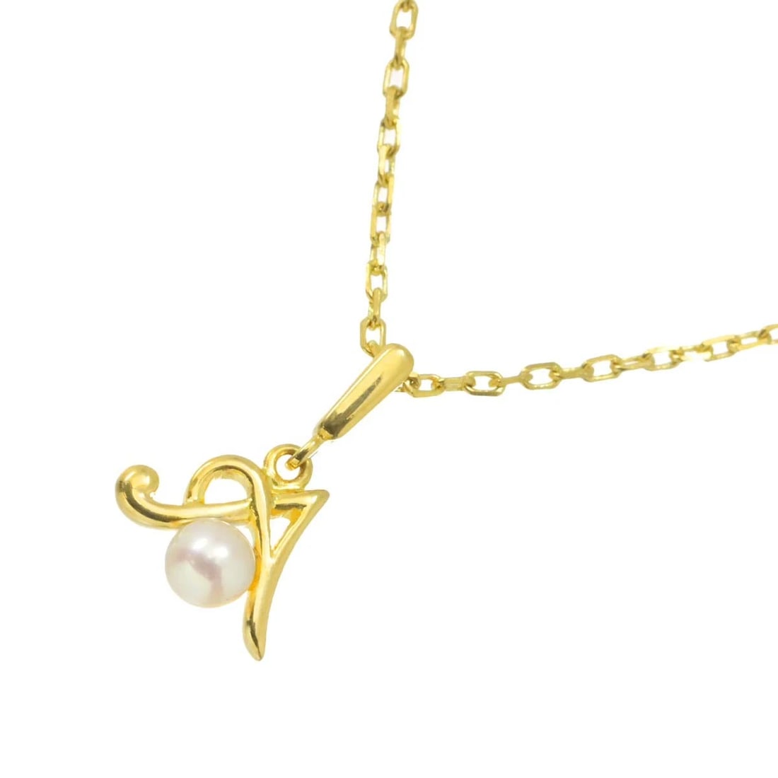 MIKIMOTO BABY PEARL NECKLACE: MIKIMOTO Baby Pearl Necklace Brand: MIKIMOTO Type/Style: Necklace Material: 750 Yellow Gold, Color: Yellow Gold Size: internal circumference of the chain:15inch Top Charm(max):W9.4 x H14.4mm