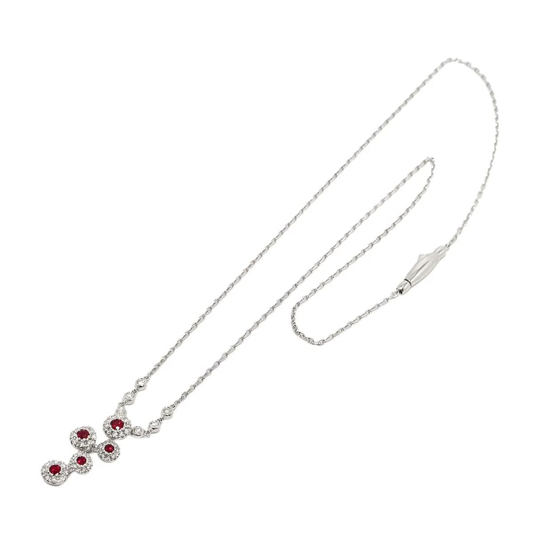 RUBY DIAMOND NECKLAC WHITE GOLD 750 - 2
