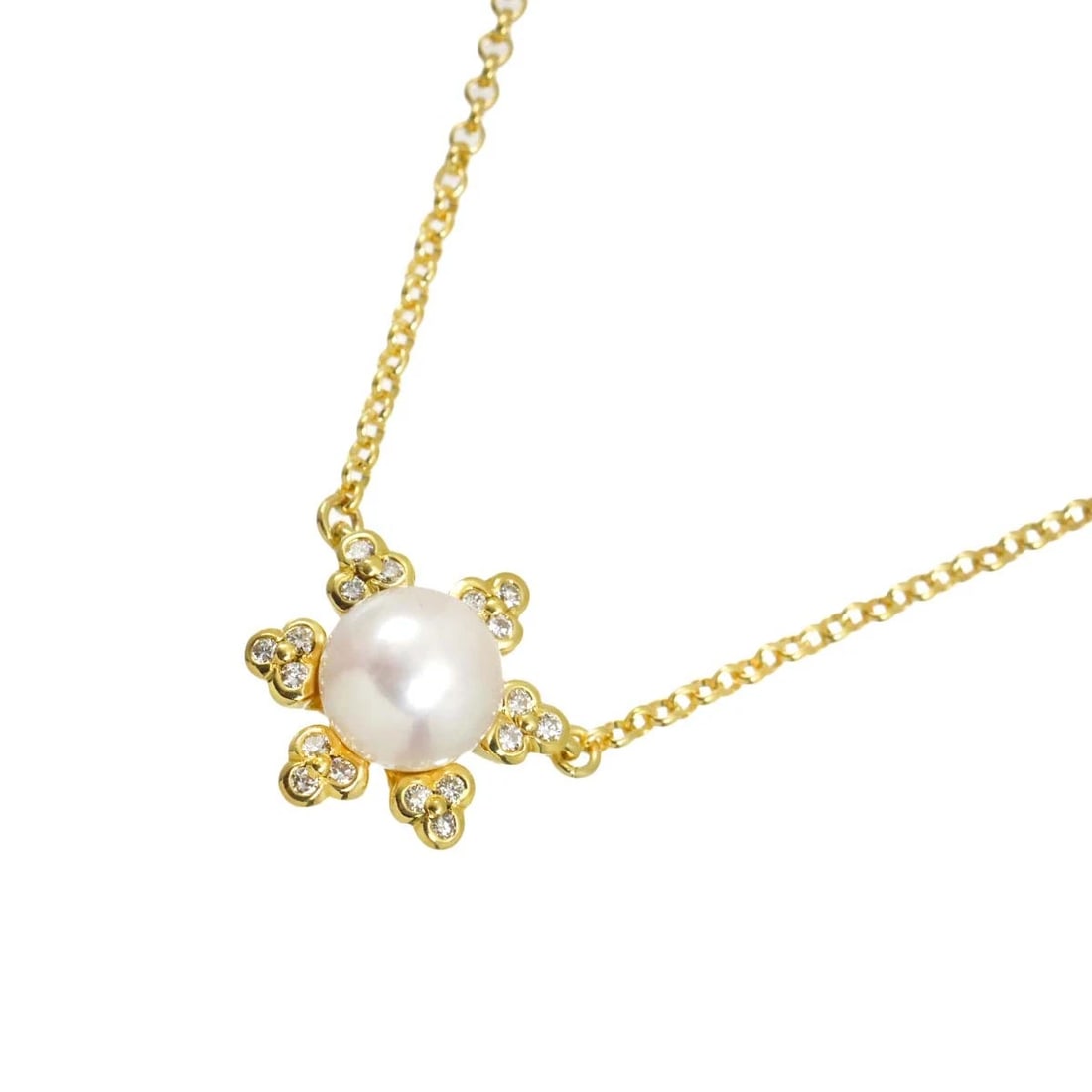 NINA RICCI AKOYA PEARL DIAMOND NECKLACE (1 of 6)