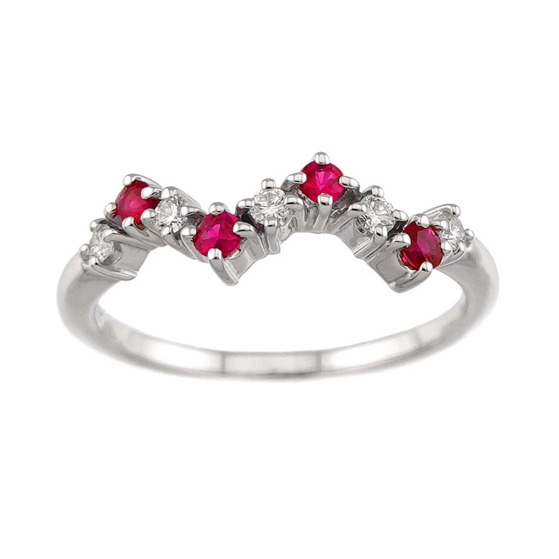TASAKI RUBY DIAMOND RING WG 750 - 2
