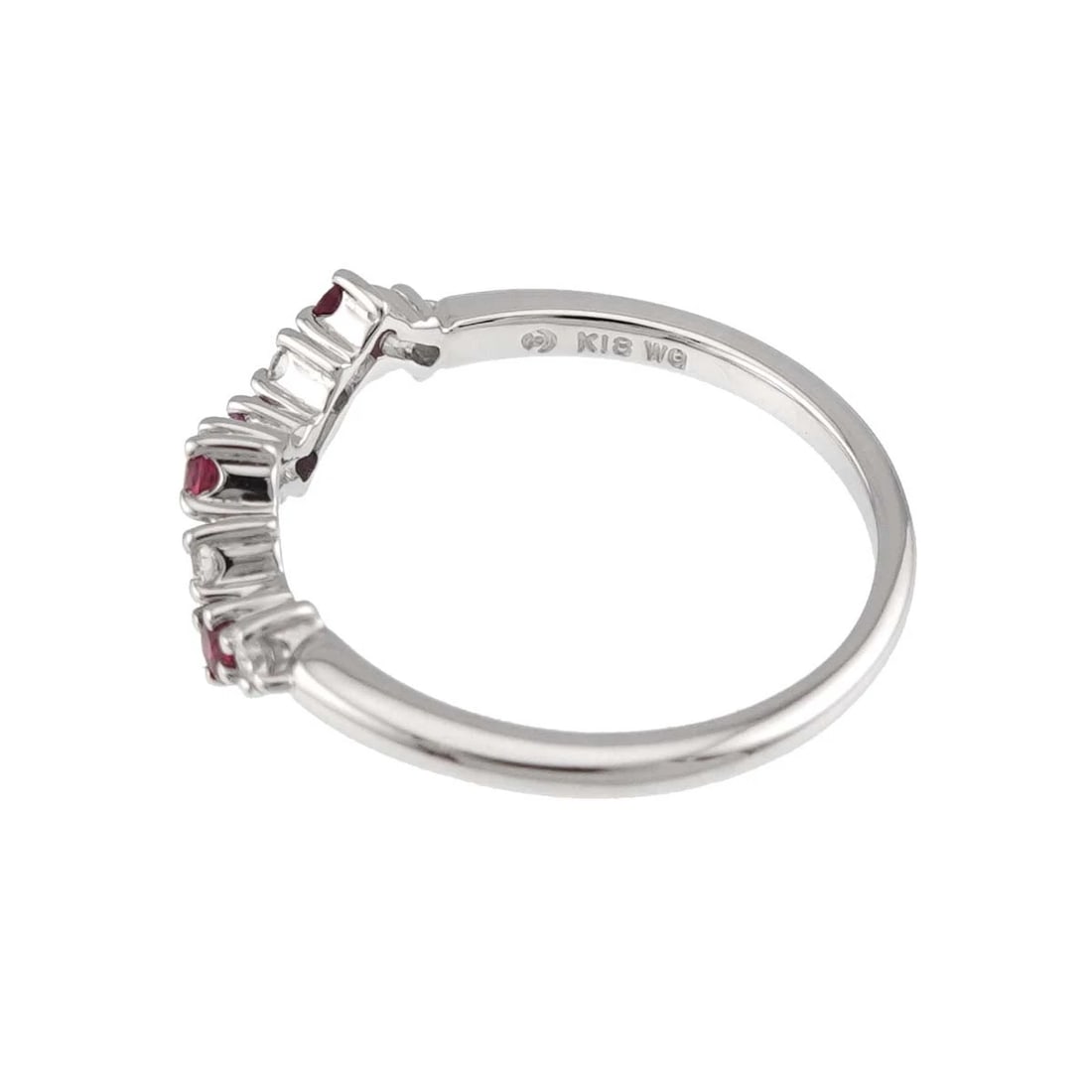 TASAKI RUBY DIAMOND RING WG 750 - 3