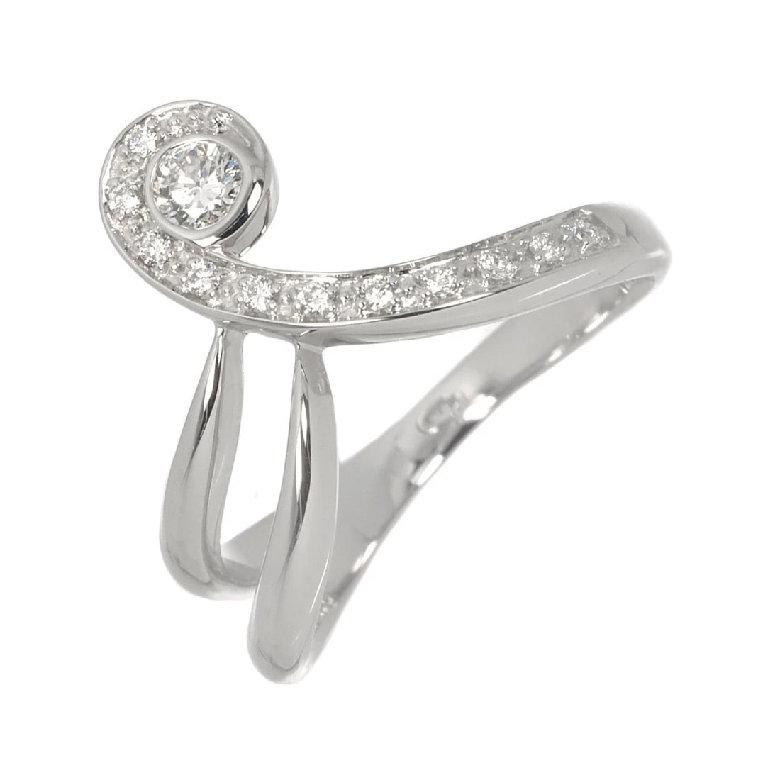MUNETAKA TAMURA DIAMOND RING 18K WG: MUNETAKA TAMURA Diamond Ring 18K WG Brand: MUNETAKA TAMURA Type/Style: Ring Material: 750 White gold, Main Stone Natural Color: Platinum Size: 6-6.25(US) Accessories: None Accessories Notice: When