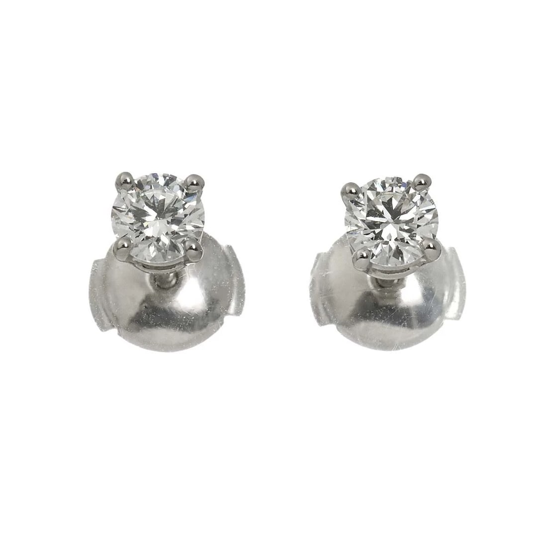 TIFFANY CO. DIAMOND EARRINGS PIERCED: TIFFANY Co. Diamond Earrings Pierced Brand: TIFFANY Co. Type/Style: Earrings Material: PT950, Main Stone Natural Color: Platinum Size: W4.7x H4.7mm Post (diameter) 1mm Accessories: None Ac