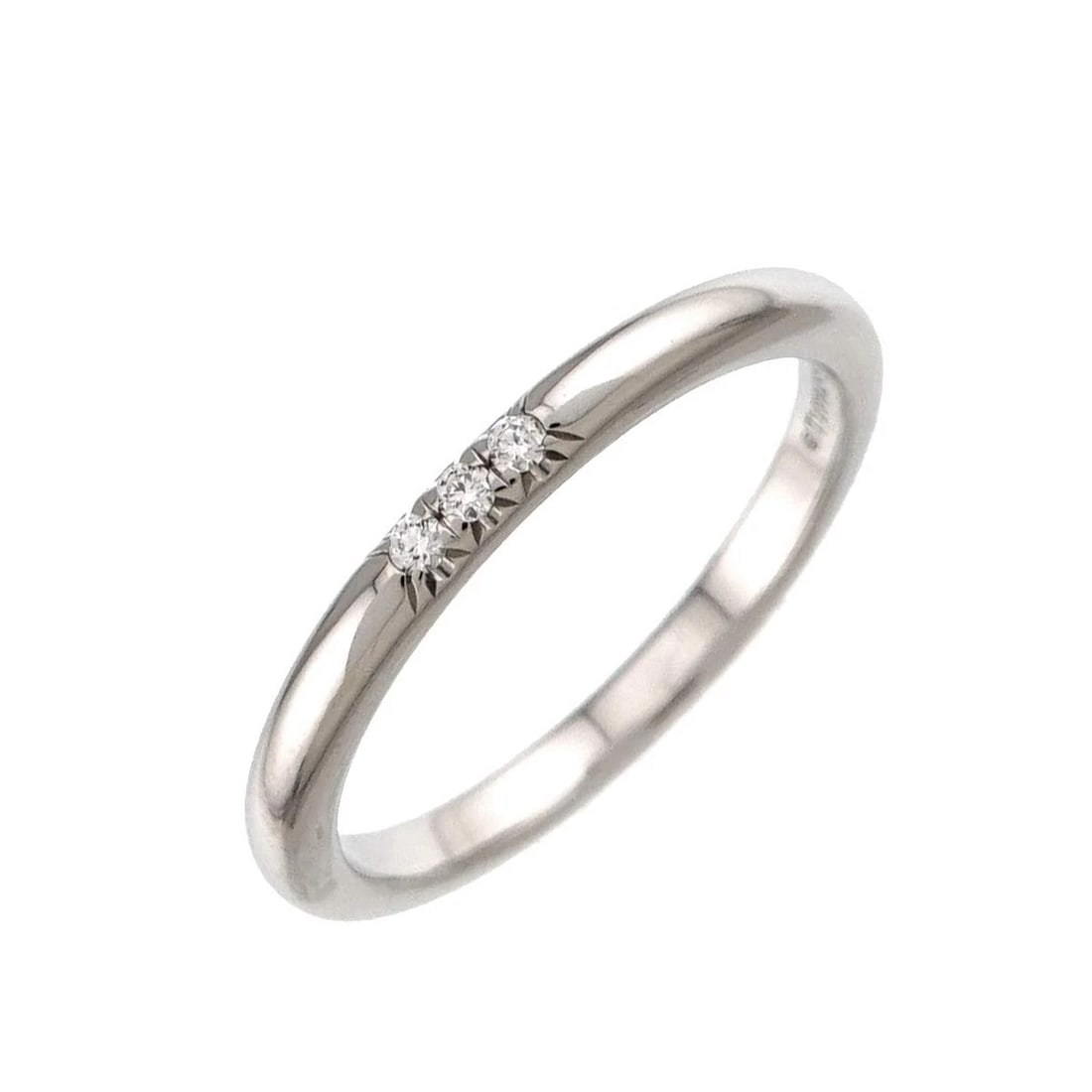 TIFFANY CO. FOREVER BAND DIAMOND RING PLATINUM: TIFFANY Co. Forever Band Diamond Ring Platinum Brand: TIFFANY Co. Type/Style: Ring Material: Pt950, Main Stone Natural Color: Platinum Size: 5.75-6(US) Accessories: None Accessories Notice