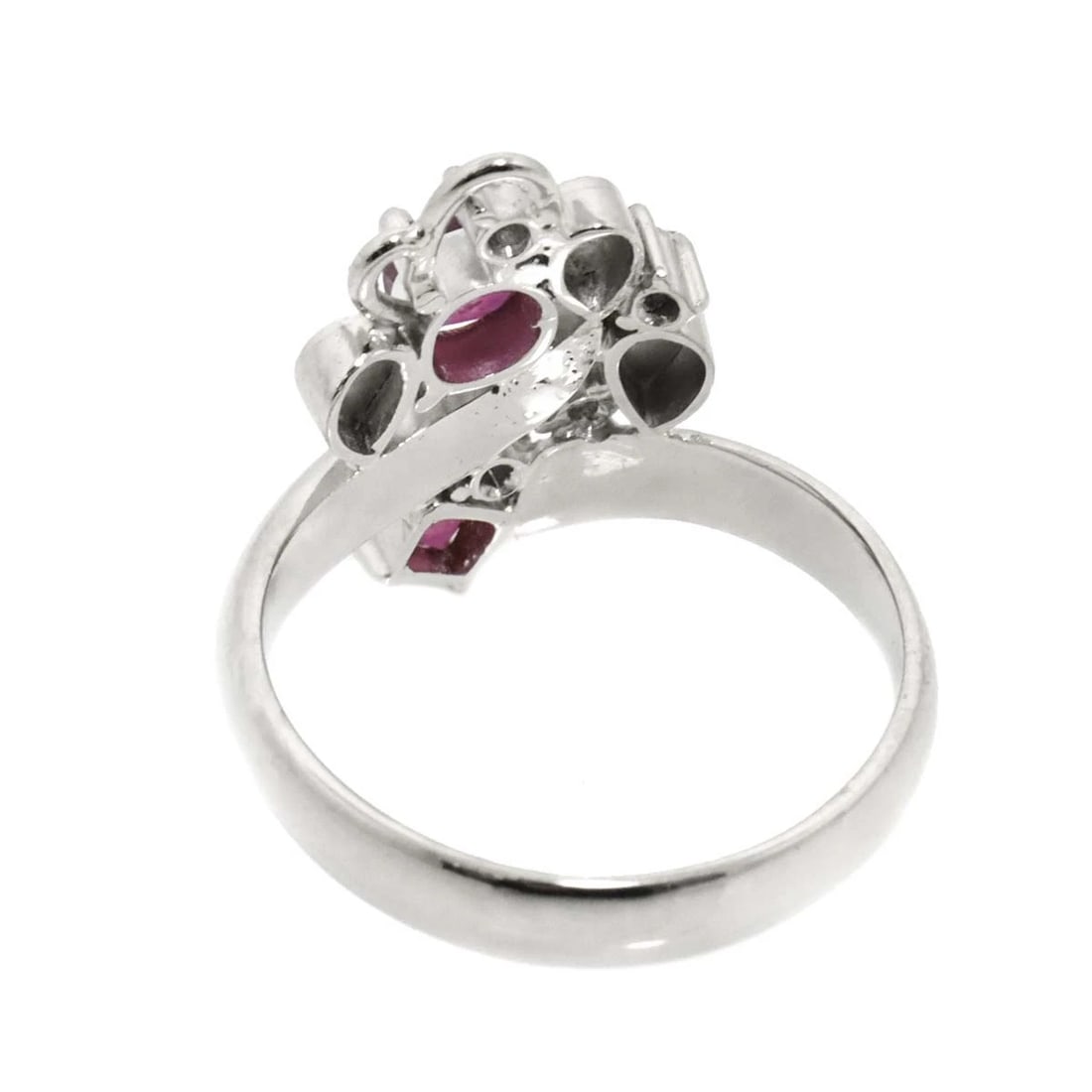 RUBY DIAMOND RING PLATINUM - 5