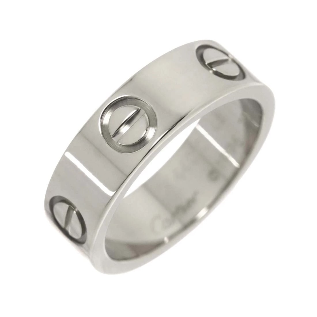 CARTIER LOVE CLASSIC RING WHITE GOLD 750: Cartier Love Classic Ring White Gold 750 Brand: Cartier Type/Style: Ring Material: 750 White Gold, Color: White Gold Size: 4-4.5(US) Accessories: None Accessories Notice: When purchasing pre-owned