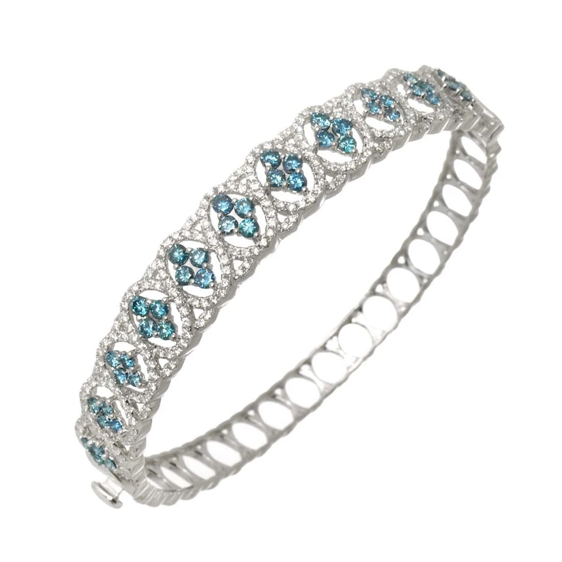 TREAT DIAMOND BRACELET WHITE GOLD 750: Treat Diamond Bracelet White Gold 750 Brand: Unbranded Type/Style: Bracelet Material: 750 White Gold, Color: White Gold Size: Length:apporox.7.1inchThickness:10.5mm Accessories: None Accessories