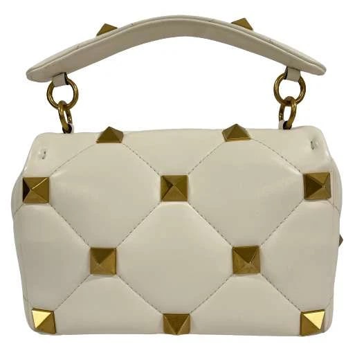 VALENTINO ROMAN STUD NAPPA LEATHER CHAIN WHITE SHOULDER BAG WOMEN'S: Valentino Roman Stud Nappa Leather Chain White Shoulder Bag Women's Brand: Valentino Type/Style: Shoulder Bag Material: Nappa Leather Color: White, Gold Hardware Size: Width: 23 cm ? 9.06 inches