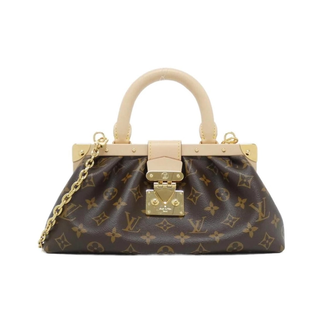 LOUIS VUITTON MONOGRAM CLUTCH LEATHER CANVAS SHOULDER CROSSBODY BAG: Louis Vuitton Monogram Clutch Leather Canvas Shoulder Crossbody Bag Brand: Louis Vuitton Type/Style: Clutch Material: Coated Canvas Color: Brown with Gold Hardware Size: Approximately 28cm (W) x 14cm
