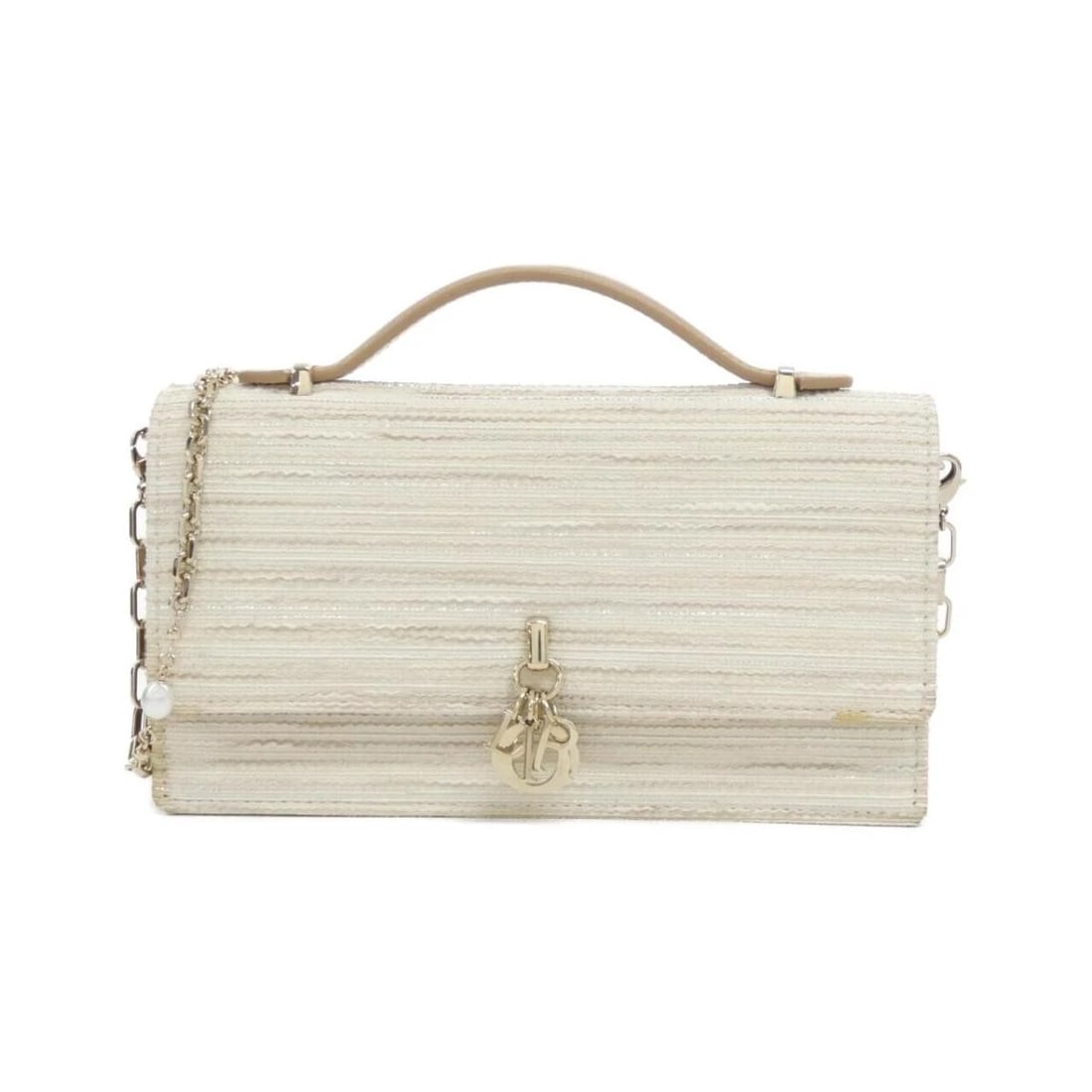 CHRISTIAN DIOR MY DIOR MINI BAG CANNAGE HANDBAG: Christian Dior My Dior Mini Bag Cannage Handbag Brand: Dior Type/Style: Top Handle Bag Material: Canvas / Leather Color: Beige / Silver Size: Width: 8.27 in (21 cm) Height: 4.33 in (11 cm) Depth: 1.57