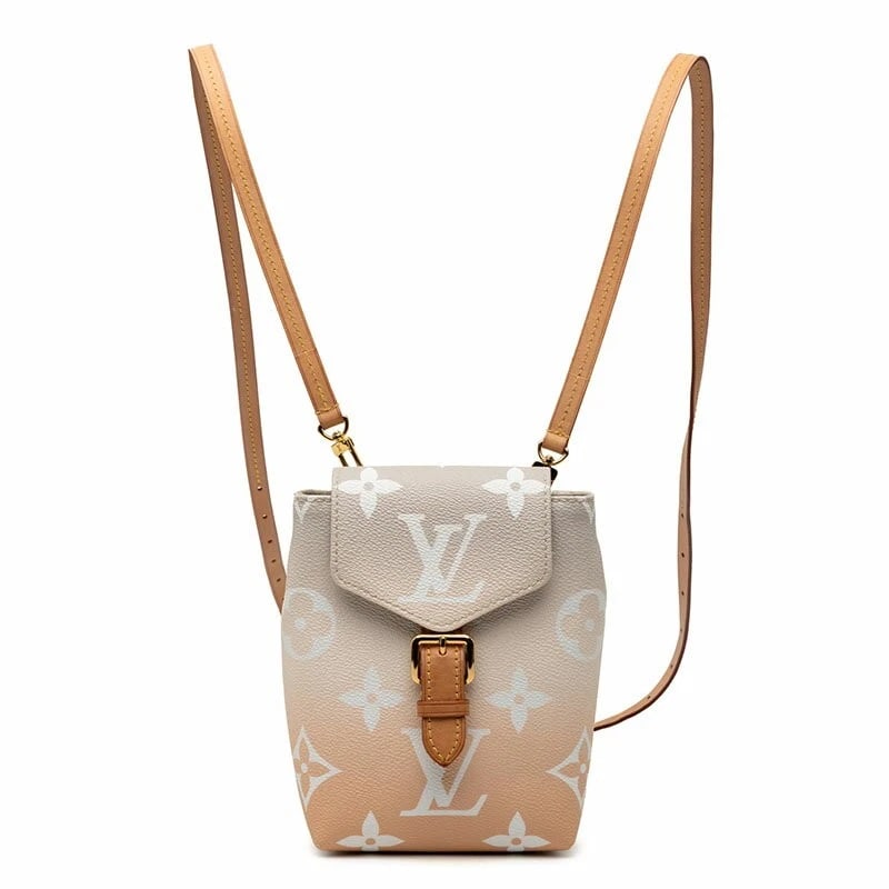 LOUIS VUITTON BY THE POOL TINY BACKPACK: Louis Vuitton By The Pool Tiny Backpack Brand: Louis Vuitton Type/Style: Backpack Material: PVC Leather Color: Brumes (Pink/Grey) Size: W 12cm x H 18cm x D 7.5cm Accessories: None Accessor