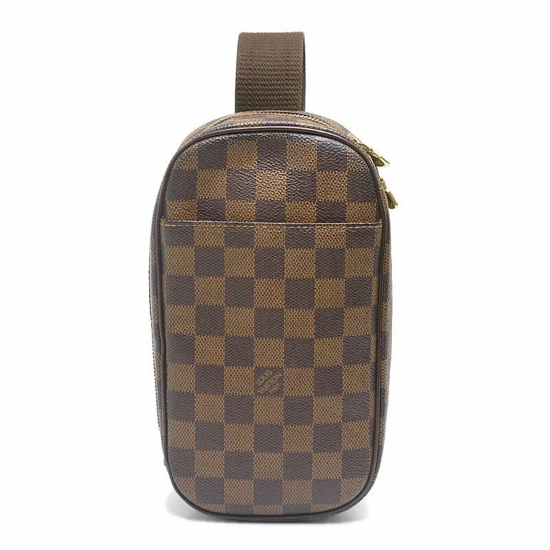 LOUIS VUITTON POCHETTE GANGE WAIST BAG DAMIER CANVAS EBENE BROWN: LOUIS VUITTON Pochette Gange Waist bag Damier canvas Ebene Brown Brand: LOUIS VUITTON Type/Style: Waist bag Body bag Material: Damier Color: Brown Size: Approx. W12.5 ? H23 ? D5 cm Accessories: None