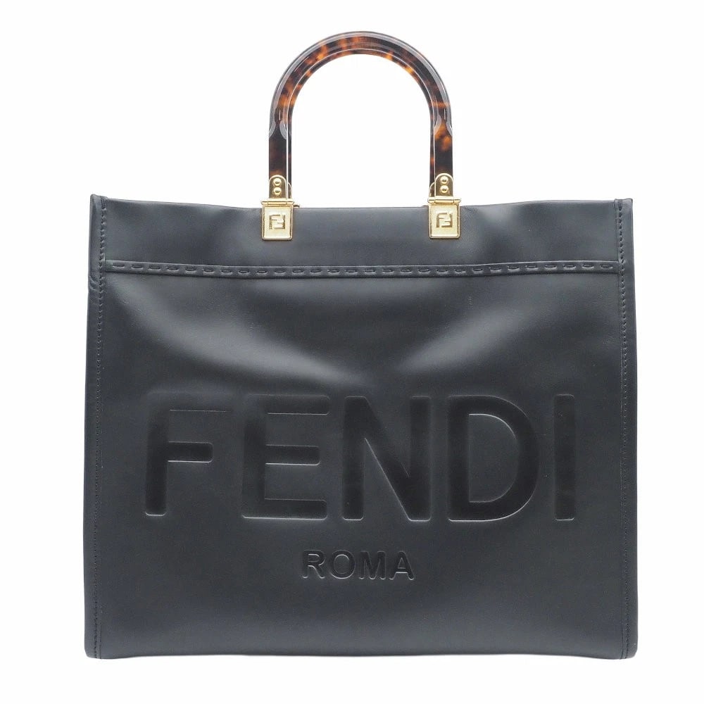 FENDI TOTE BAG LEATHER: Fendi Tote Bag Leather Brand: Fendi Type/Style: Tote Material: Leather Color: Black Size: Width: 35.0 cm ? 13.78 inches Height: 31.0 cm ? 12.20 inches Depth: 16.0 cm ? 6.30 inches Accessories: None
