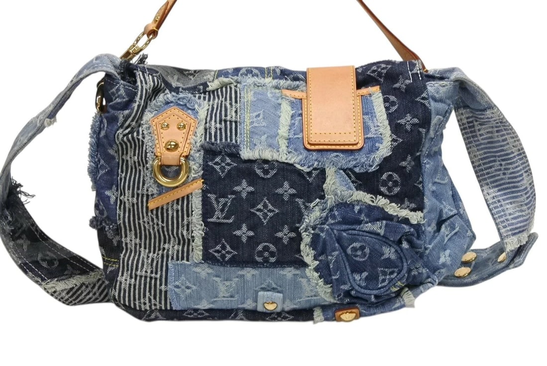 LOUIS VUITTON PATCHWORK MONOGRAM DENIM POSTY MESSENGER SHOULDER BAG - 3