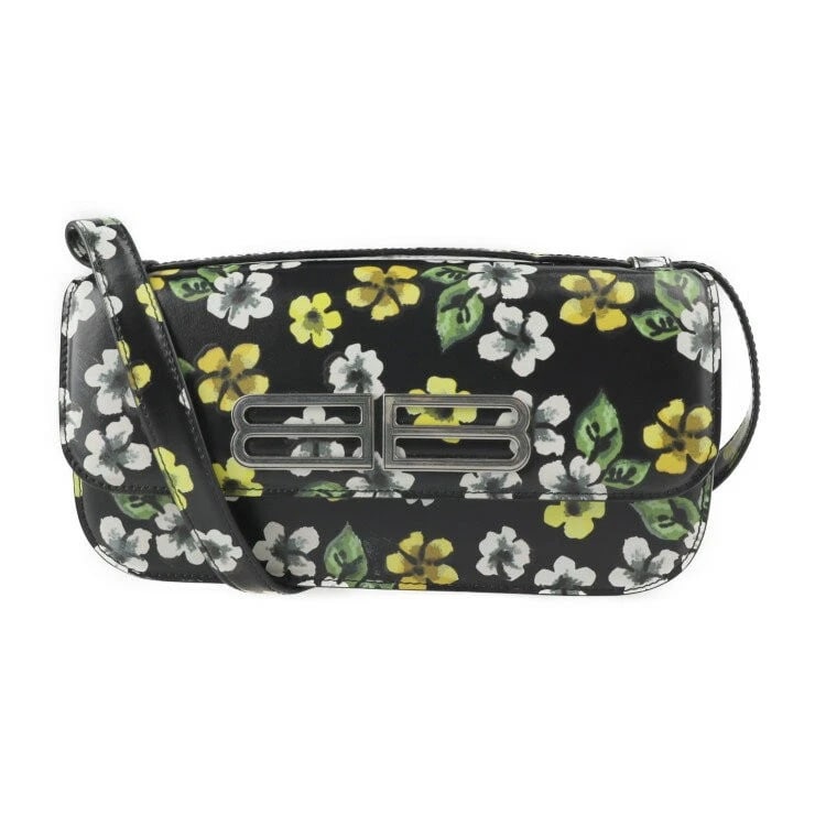 BALENCIAGA HANDBAG GOSSIP: Balenciaga Handbag Gossip Brand: BALENCIAGA Type/Style: Shoulder Bag Material: Leather Color: Black / Multicolor Size: Height: Approx. 5.12 in (13 cm) Width: Approx. 9.84 in (25 cm) Depth: Approx.