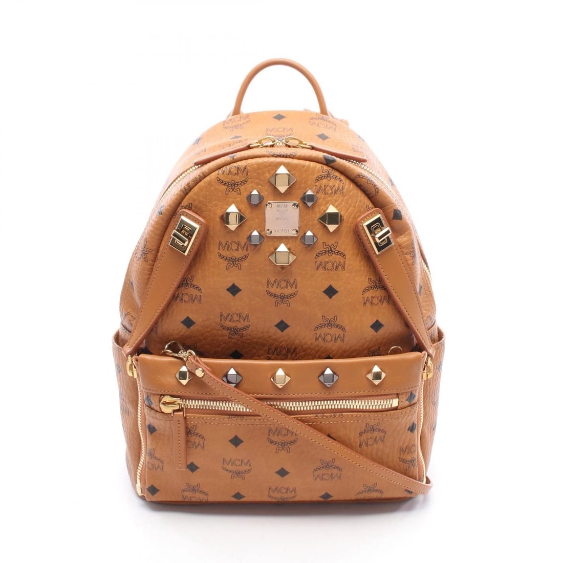 MCM VISETOS MONOGRAM LEATHER CANVAS BACKPACK (1 of 4)