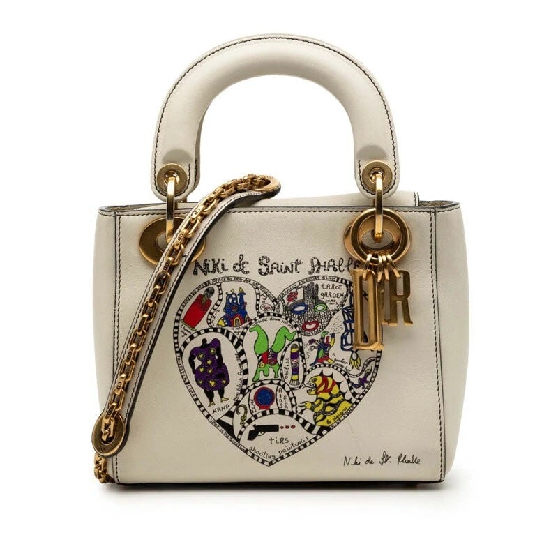 DIOR OFF WHITE LEATHER 2WAY CROSSBODY SHOULDER BAG: Dior Off White Leather 2Way Crossbody Shoulder Bag Brand: Dior Type/Style: Shoulder Bag Material: Leather Color: Off-White Size: W approx. 17cm x H approx. 14.5cm x D approx. 6.5cm Accessories: None