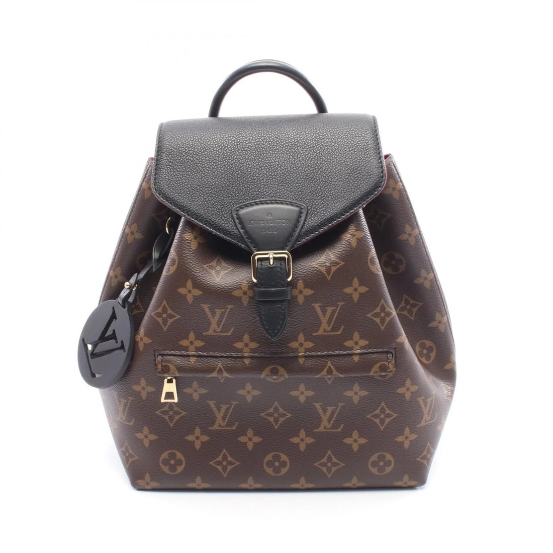 LOUIS VUITTON MONTSOURIS NM PM MONOGRAM BLACK: Louis Vuitton Montsouris NM PM Monogram Black Brand: Louis Vuitton Type/Style: Backpack Material: Monogram PVC Coated Canvas, Leather Color: Brown/Black Size: W approx. 22.5cm x H approx. 27cm x D app