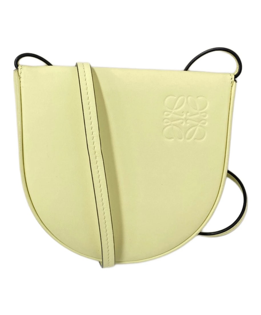 LOEWE SHOULDER BAG HEEL POUCH: LOEWE Shoulder Bag Heel Pouch Brand: Loewe Type/Style: Shoulder Bag Material: None Color: Yellow Size: Height: Approx. 11.0cm Width: Approx. 12.0cm Depth: Approx. 2.0cm Accessories: None A