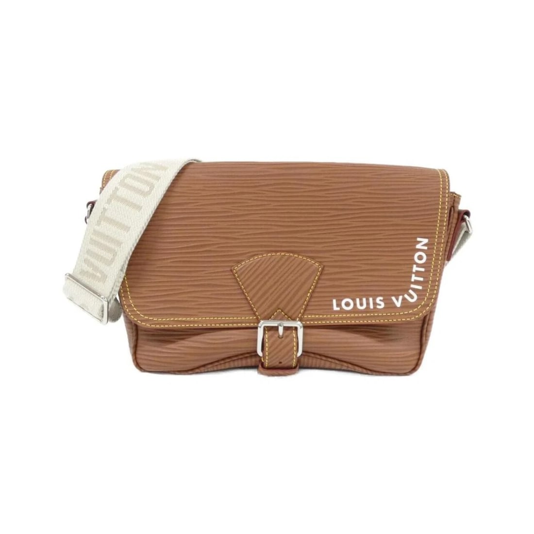 LOUIS VUITTON EPI XL MONTSOURIS MESSENGER CROSSBODY: Louis Vuitton Epi xL Montsouris Messenger Crossbody Brand: Louis Vuitton Type/Style: Crossbody Material: Calf Leather Color: Cognac with Silver-tone hardware Size: Approximately 28-37cm (W) x 19cm (H)