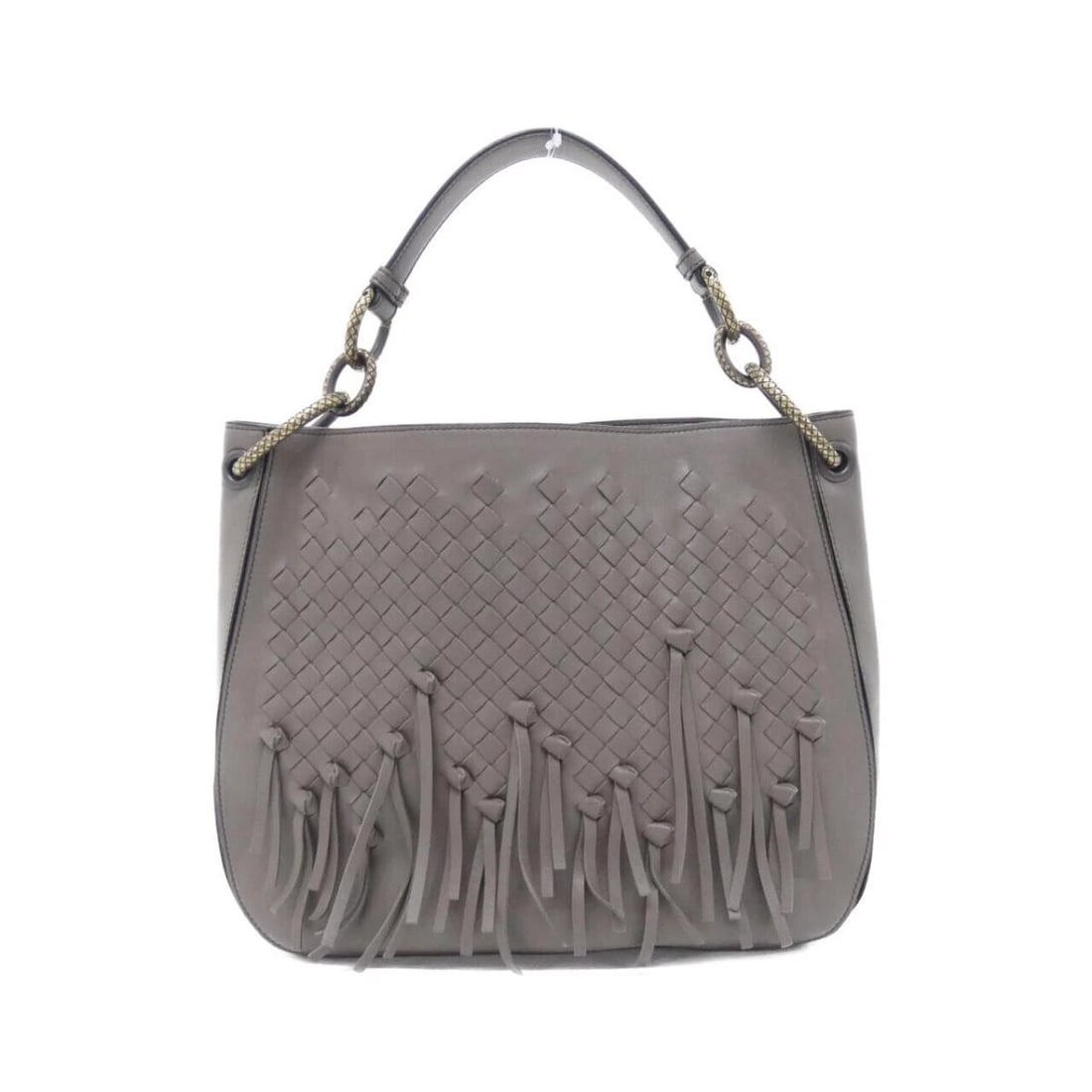 BOTTEGA VENETA BRIO INTRECCIATO LEATHER SHOULDER BAG PURSE: Bottega Veneta Brio Intrecciato Leather Shoulder Bag Purse Brand: Bottega Veneta Type/Style: Shoulder Bag Material: Lambskin Leather Color: Steel / Gold+Aged Metal Hardware Size: 30cm (W) x 26.5cm (H)