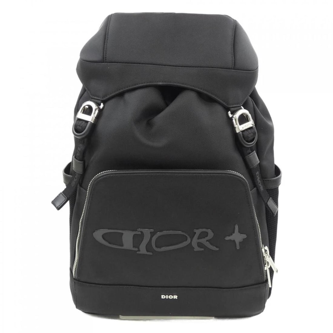 DIOR LEWIS HAMILTON LEATHER TECHNICAL FABRIC BACKPACK: Dior Lewis Hamilton Leather Technical Fabric Backpack Brand: Dior Type/Style: Backpack Material: Leather Color: Black Size: (approximate): Width: 29cm, Height: 42cm, Depth: 17cm Accessories: None
