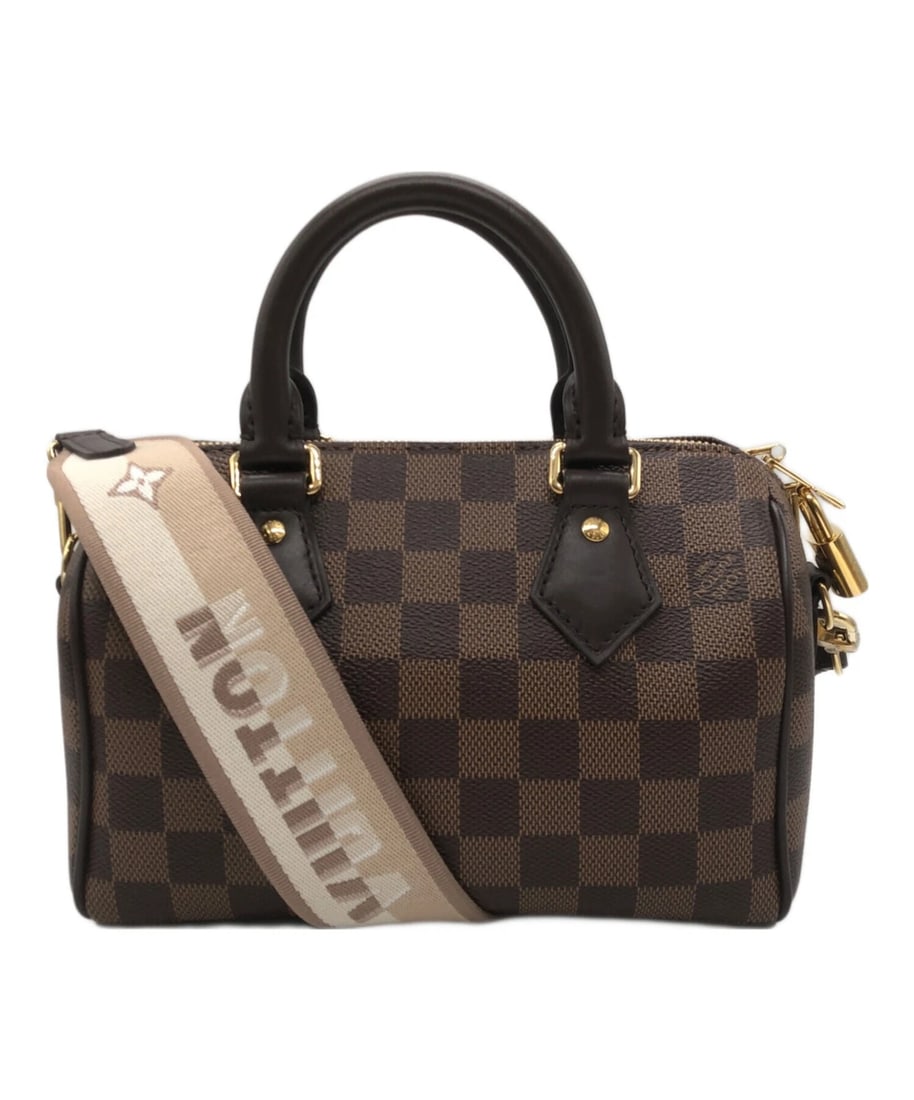 LOUIS VUITTON DAMIER SPEEDY 20 2 WAY SHOULDER BAG HAND BAG: Louis Vuitton Damier Speedy 20 2 Way Shoulder Bag Hand Bag Brand: Louis Vuitton Type/Style: Handbag Material: Leather Color: Brown Size: Height: Approx. 15cm Width: Approx. 21cm Depth: Approx. 11.5cm 
