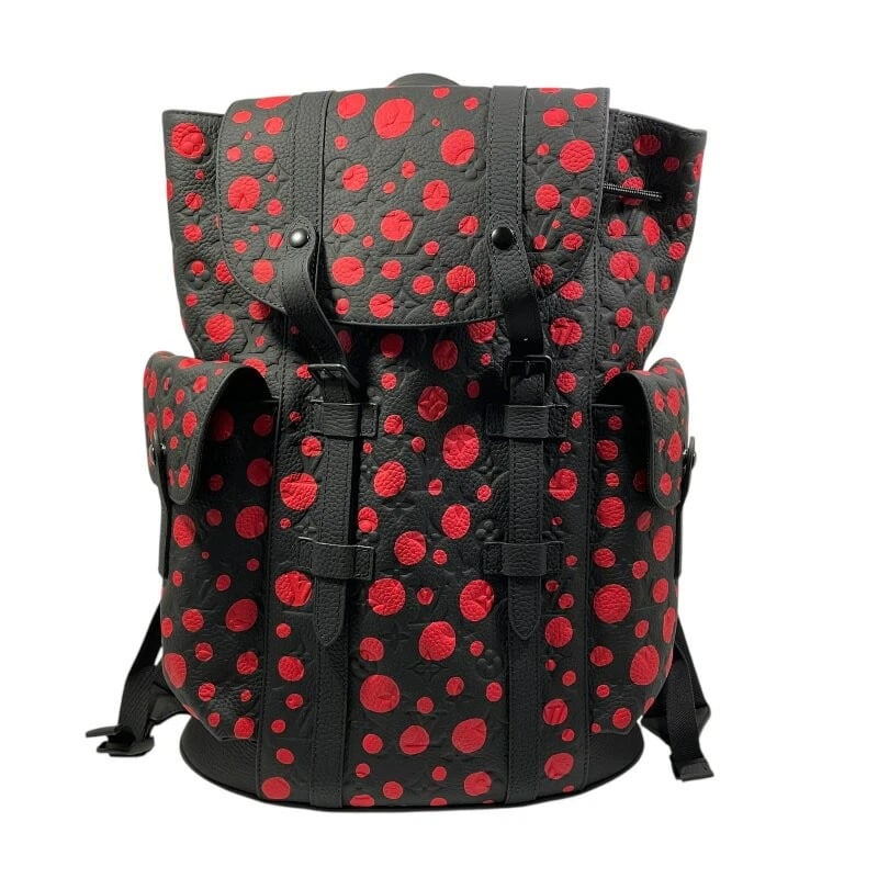 LOUIS VUITTON BACKPACK YAYOI KUSAMA CHRISTOPHER: Louis Vuitton Backpack Yayoi Kusama Christopher Brand: Louis Vuitton Type/Style: Backpack Material: Monogram Infinity Dots Color: Black / Red Size: Width: approx. 12.99 in (33 cm) Height: approx.