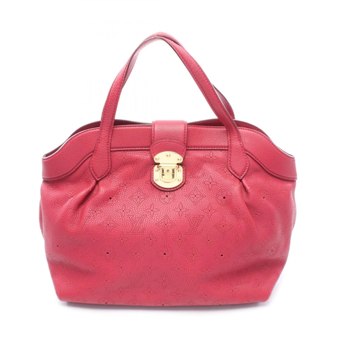 LOUIS VUITTON SEALS PM MONOGRAM MAHINA GRENAT PINK LEATHER HANDBAG: LOUIS VUITTON Seals PM Monogram Mahina Grenat Pink Leather Handbag Brand: Louis Vuitton Type/Style: Satchel/Top Handle Bag Material: Leather Color: Pink Size: Approximately W 12inch x H 10inch x D 7in