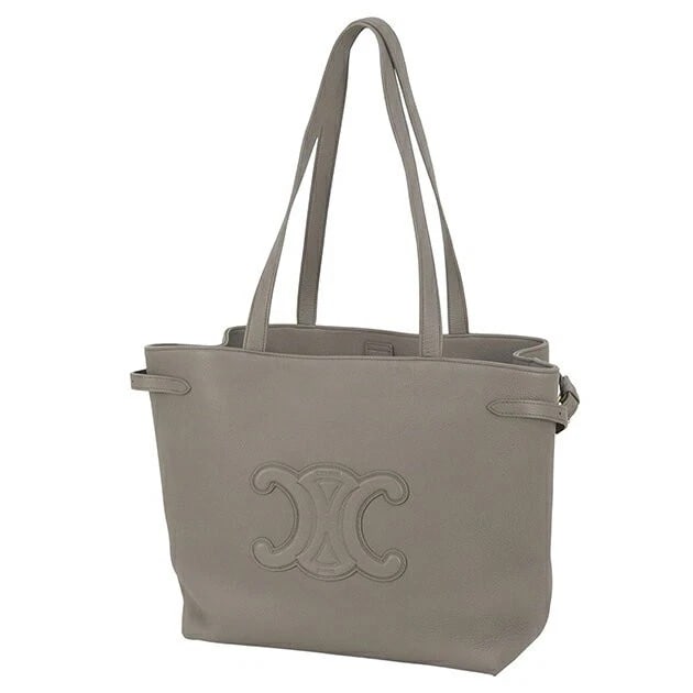CELINE CABAS ANAIS CUIR TRIOMPHE PEBBLE GREY CALFSKIN GOLD HANDBAG TOTE: Celine Cabas Anais Cuir Triomphe Pebble Grey Calfskin Gold Handbag Tote Brand: Celine Type/Style: Tote Material: Grained calfskin Color: [Overall] Pebble (Greige) Size: Approx.: Width 29cm (bottom) / 