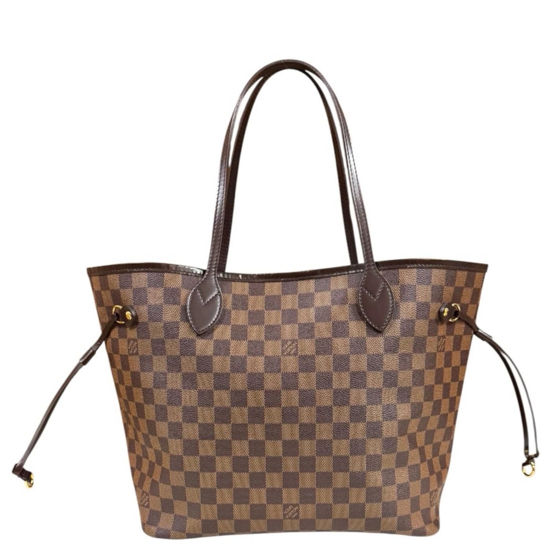 LOUIS VUITTON DAMIER NEVERFULL MM TOTE BAG: Louis Vuitton Damier Neverfull MM Tote Bag Brand: Louis Vuitton Type/Style: Shoulder Bag Material: Damier Canvas Color: Brown Size: W approx. 32-45cm x H approx. 28cm x D approx. 16cm Accessories: