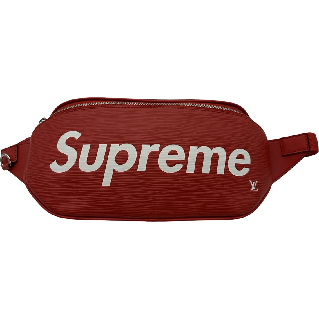 LOUIS VUITTON SUPREME BUMBAG PM: Louis Vuitton Supreme Bumbag PM Brand: Louis Vuitton Type/Style: Belt Bag & Fanny Pack Material: Epi Leather Color: Red / White Size: Width: approx. 14.0 inches (35.5 cm) Height: approx. 6.3 inches (1