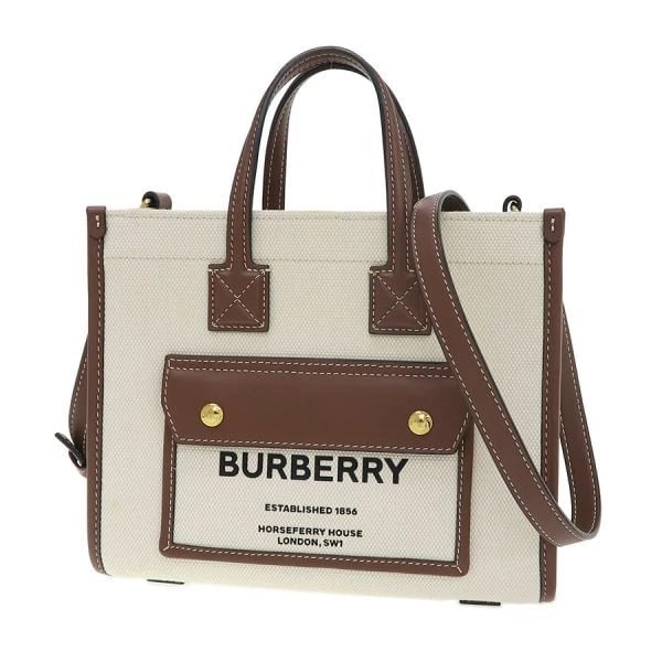 BURBERRY MINI FREYA TOTE SHOULDER BAG: Burberry Mini Freya Tote Shoulder Bag Brand: BURBERRY Type/Style: Mini Freya Tote Material: None Color: Ivory Size: Width (W): 23 cm ? 9.06 in Height (H): 19.5 cm ? 7.68 in Depth (D): 8 cm ? 3.15 in
