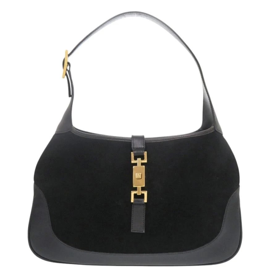GUCCI BAG: JACKIE BLACK: GUCCI Bag: Jackie Black Brand: GUCCI Type/Style: Shoulder Bag Material: Exterior Material Suede / Leather Color: Exterior Color Black Size: (approx. W12.6 ? H8.3 ? D1.4 inch) Accessories: None