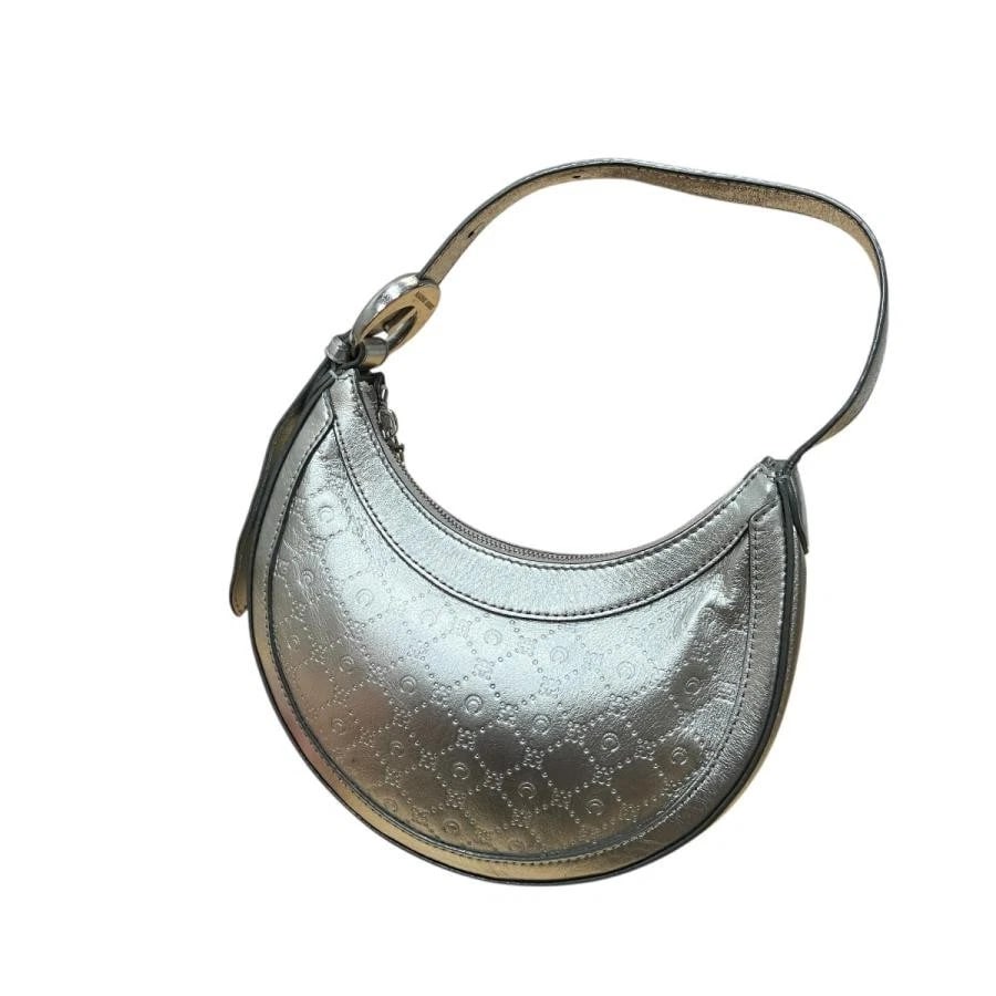 MARINE SERRE BAG: ECLIPS MINI SHOULDER SILVER: MARINE SERRE Bag: ECLIPS Mini Shoulder Silver Brand: MARINE SERRE Type/Style: Shoulder Bag Material: Exterior Material Leather Color: Exterior Color Silver Size: (approx. W8.7 ? H7.5 ? D2.8 inch)