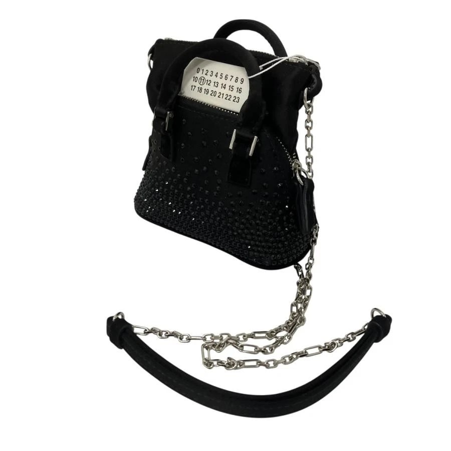 MAISON MARGIELA BAG: 5AC CLASSIC BABY CHAIN BLACK: MAISON MARGIELA Bag: 5AC Classic Baby Chain Black Brand: Maison Margiela Type/Style: Shoulder Bag Material: Exterior Material Leather Color: Exterior Color Black Size: (approx. W5.1 ? H5.1 ? D2.4 inch