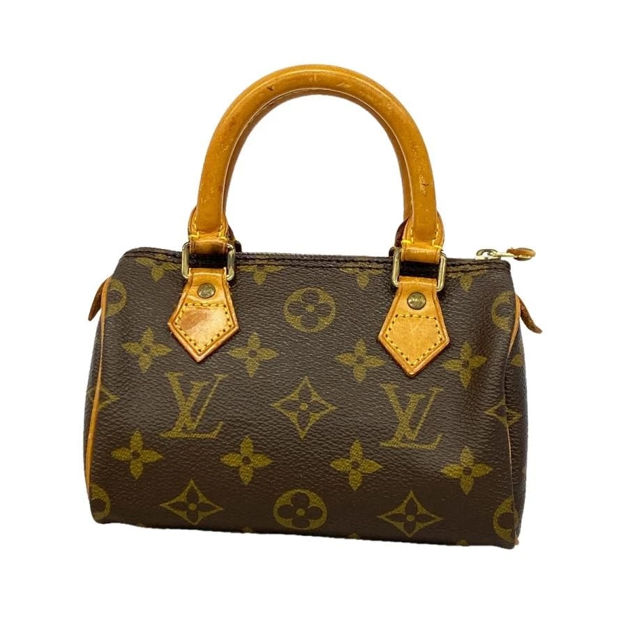 LOUIS VUITTON BAG: MINI SPEEDY BROWN: LOUIS VUITTON Bag: Mini Speedy Brown Brand: LOUIS VUITTON Type/Style: Shoulder Bag / Top Handle Bag Material: Exterior Material Canvas Color: Exterior Color Brown Size: (approx. W6.3 ? H3.9 ? D2.8