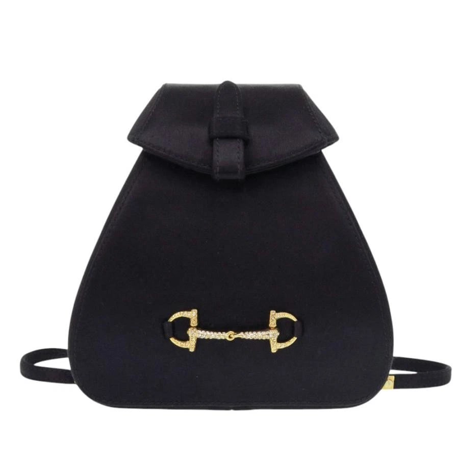 GUCCI BAG: HORSEBIT BLACK: GUCCI Bag: Horsebit Black Brand: GUCCI Type/Style: Shoulder Bag Material: Exterior Material Satin / Crystal Color: Exterior Color Black Size: (approx. W3.5?5.9 ? H6.7 ? D3.0 inch) Accessories: Non