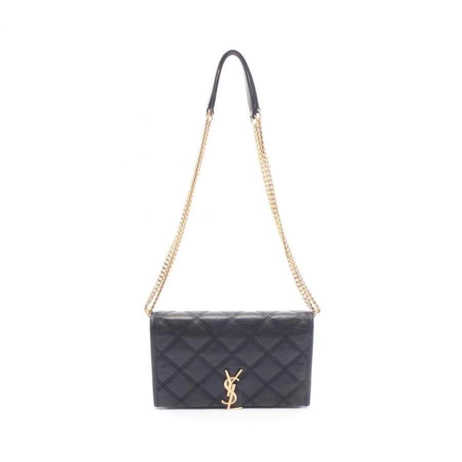 SAINT LAURENT PARIS BAG: BECKY BLACK: SAINT LAURENT PARIS Bag: Becky Black Brand: SAINT LAURENT PARIS Type/Style: Shoulder Bag Material: Exterior Material Leather Color: Exterior Color Black Size: (approx. W8.9 ? H5.9 ? D1.2 inch) Acc