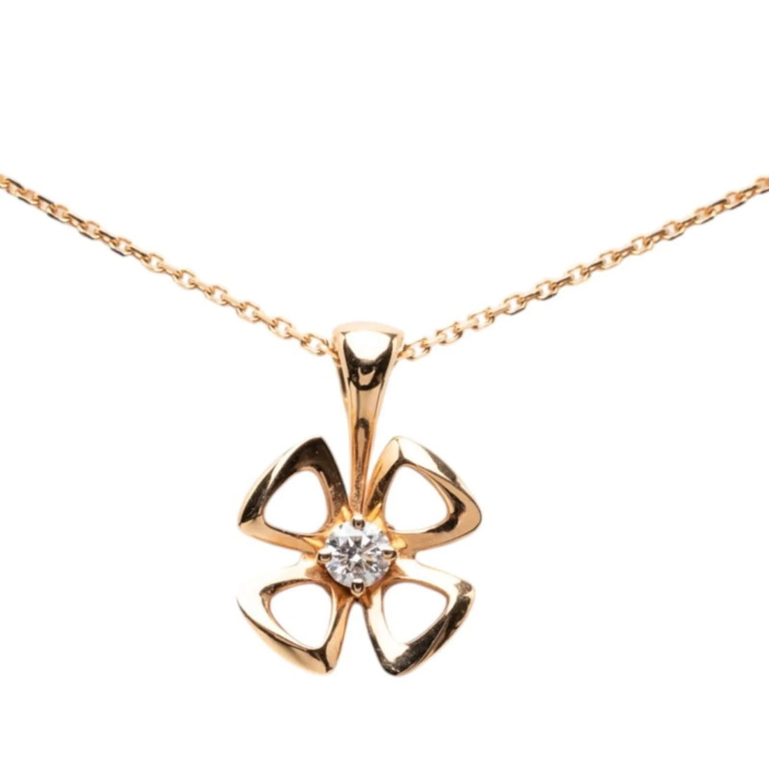 BULGARI FIOREVER CHAIN PENDANT NECKLACE WITH DIAMONDS, 18K YELLOW: Bulgari Fiorever Chain Pendant Necklace with Diamonds, 18K Yellow Brand: Bvlgari Type/Style: Pendant necklace Material: Yellow gold (18K), Main Stone Natural Color: Yellow gold Size: Length: 44cm