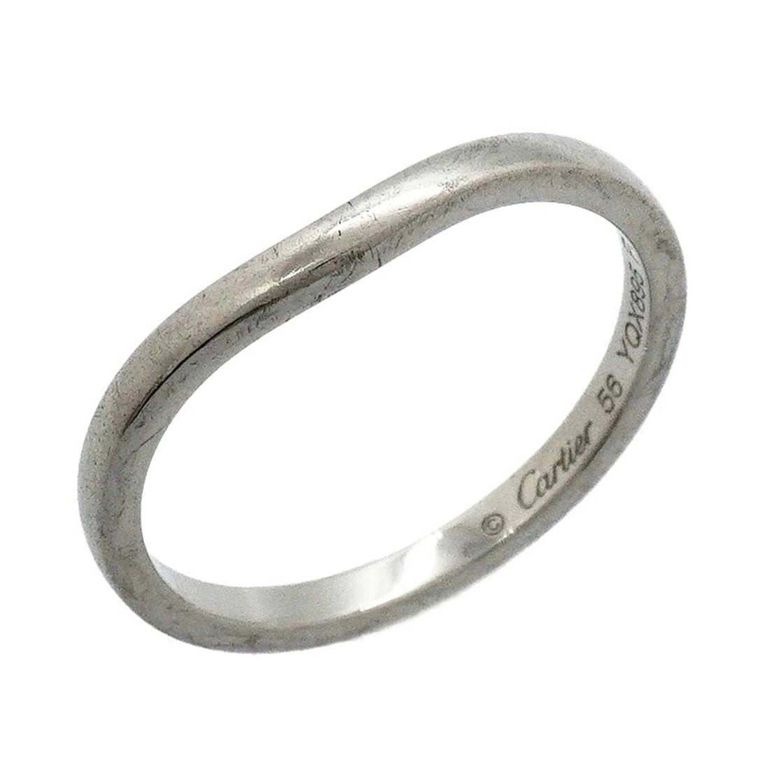 CARTIER BALLERINA RING, PT950 PLATINUM, MEN'S/WOMEN'S: Cartier Ballerina Ring, Pt950 Platinum, Men's/Women's Brand: Cartier Type/Style: Band ring Material: Platinum 950, Color: None Size: US 8 Accessories: None Accessories Notice: When purchasing