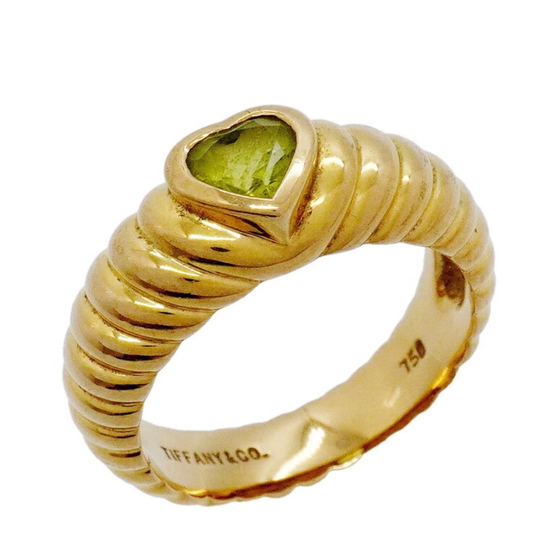 TIFFANY & CO. FRIENDSHIP RING, 18K YELLOW GOLD, PERIDOT GREEN (1 of 3)