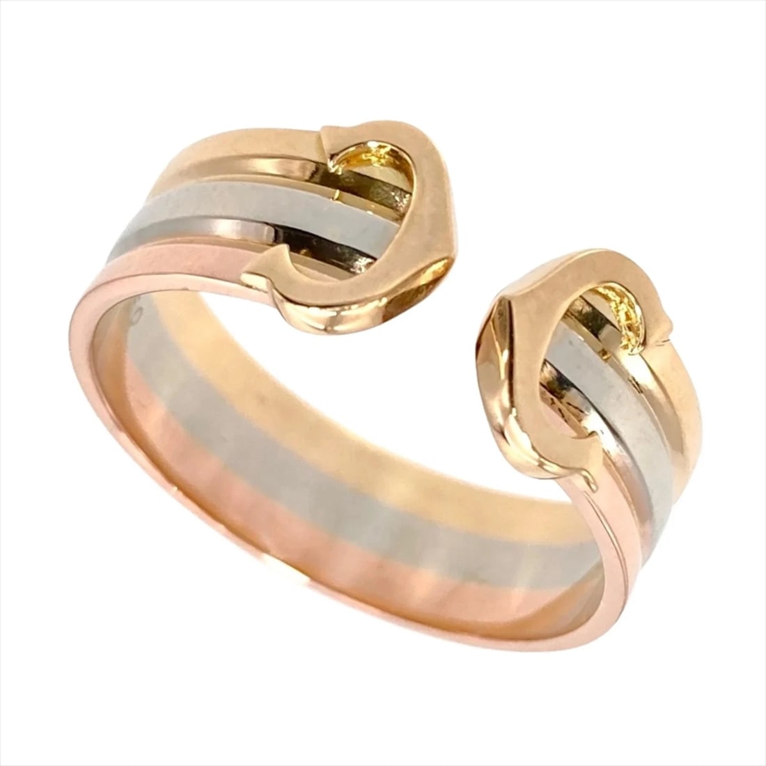 CARTIER 2C RING, 18K YELLOW GOLD, WHITE GOLD (1 of 3)