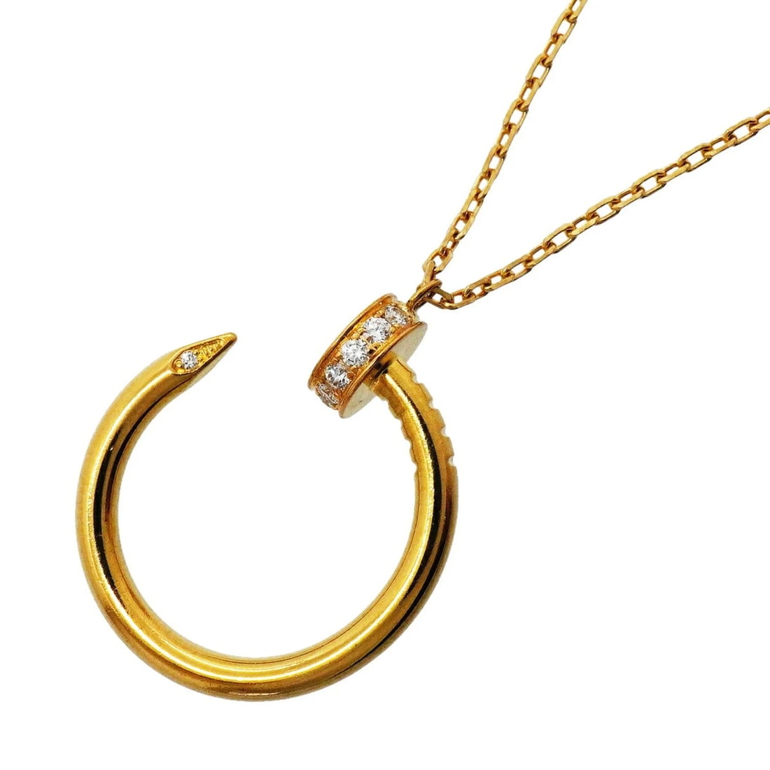 CARTIER JUSTE UN CLOU NECKLACE: Cartier Juste un Clou Necklace Brand: Cartier Type/Style: Necklace Material: Yellow gold (18K), Main Stone Natural Color: Yellow gold Size: Neck Circumference: 38 cm - 42 cm / 14.96'' - 16.53'',