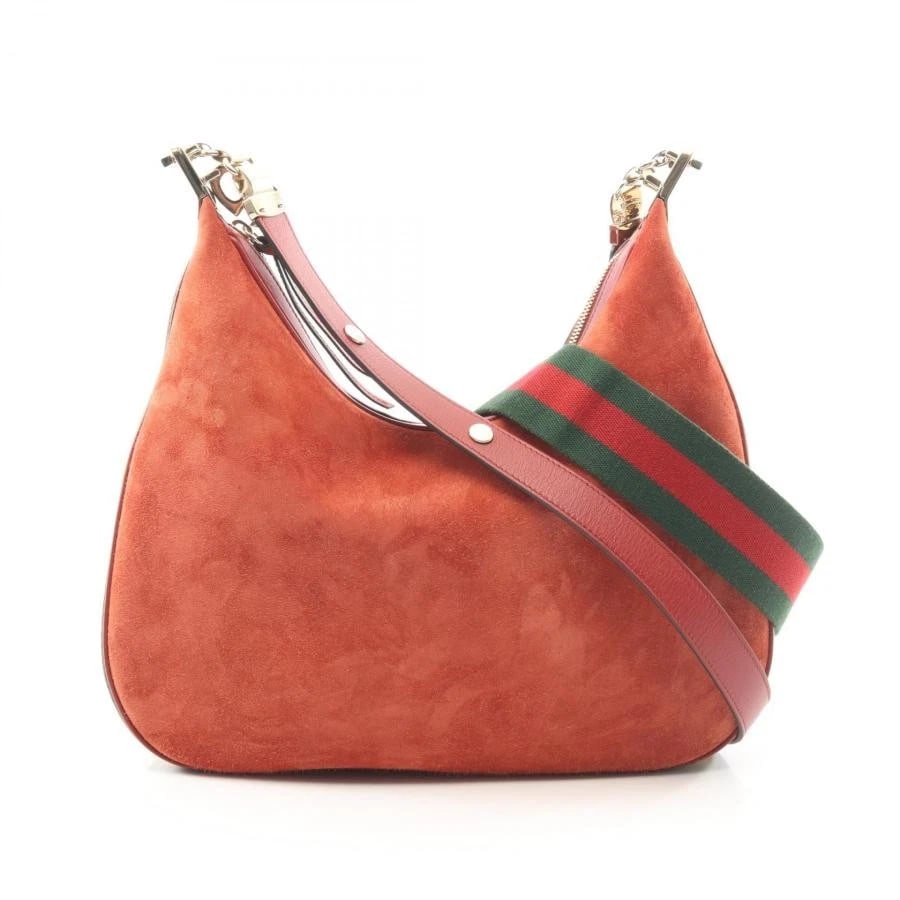 GUCCI BAG: ATTACHE MEDIUM RED/GREEN/YELLOW: GUCCI Bag: Attache Medium Red/Green/Yellow Brand: GUCCI Type/Style: Shoulder Bag Material: Exterior Material Suede / Leather Color: Exterior Color Red Size: (approx. W13.2 ? H7.9 ? D1.8 inch)