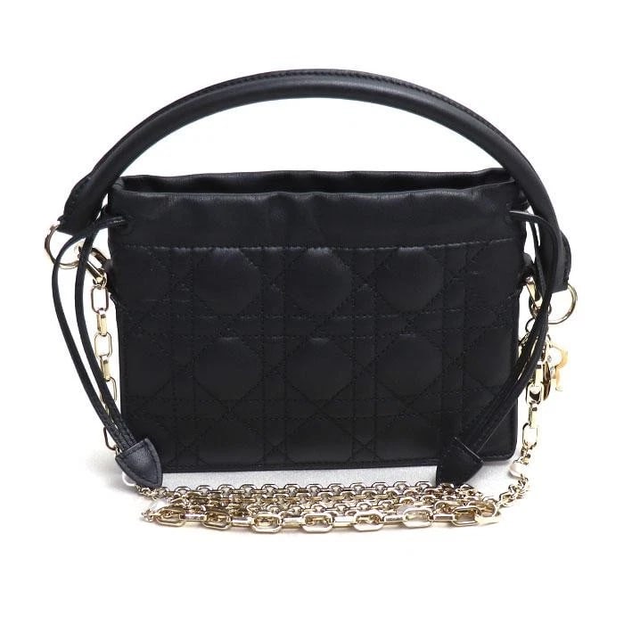 DIOR BAG: LADY DIOR MINI BLACK: DIOR Bag: Lady Dior Mini Black Brand: Dior Type/Style: Shoulder Bag Material: Exterior Material Leather Color: Exterior Color Black Size: (approx. W7.5 ? H5.3 ? D2.0 inch) Accessories: None