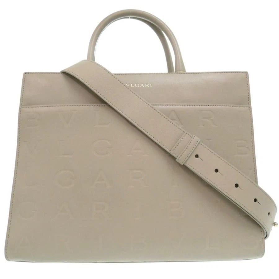 BVLGARI BAG: INFINITO LOGO EMBOSS GREIGE (1 of 4)