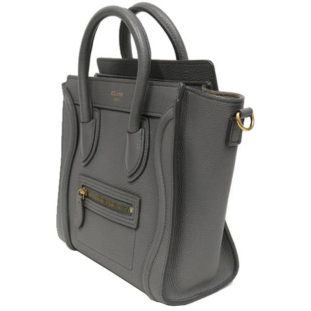 CELINE BAG: NANO LUGGAGE GRAY: CELINE Bag: Nano Luggage Gray Brand: CELINE Type/Style: Satchel/Top Handle Bag Material: Exterior Material Leather Color: Exterior Color Gray Size: (approx. W7.9 ? H8.3 ? D3.5 inch) Accessories: None