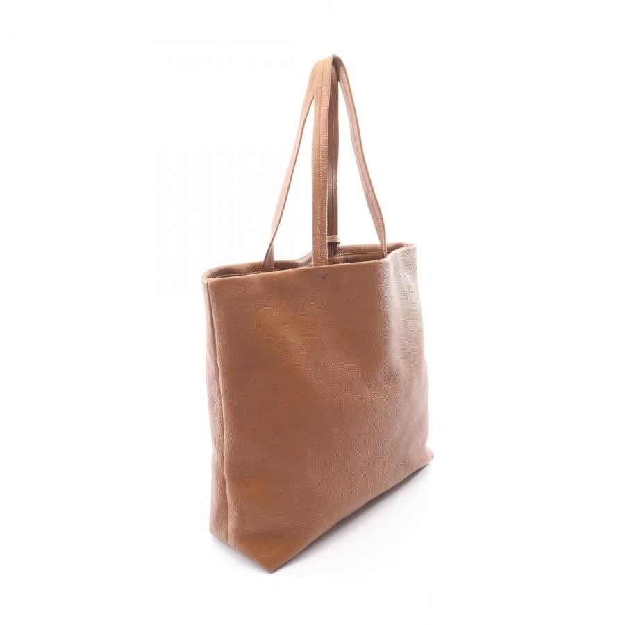 PRADA BAG: TRIANGLE LOGO TOTE BROWN - 2