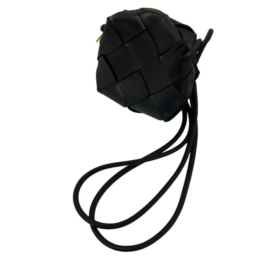 BOTTEGA VENETA BAG: MINI CASSETTE CAMERA BLACK: BOTTEGA VENETA Bag: Mini Cassette Camera Black Brand: BOTTEGA VENETA Type/Style: Crossbody Material: Exterior Material Leather Color: Exterior Color Black Size: (approx. W7.1 ? H7.1 ? D2.8 inch)
